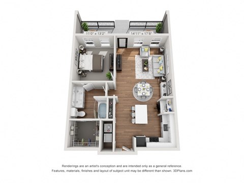 a 3 bedroom floorplan is shown in this image